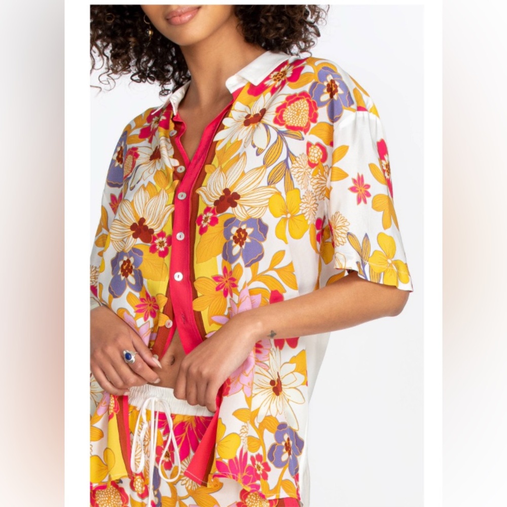 Jade Multicolor Floral Wide Leg Jumpsuit - Picture 3 of 12